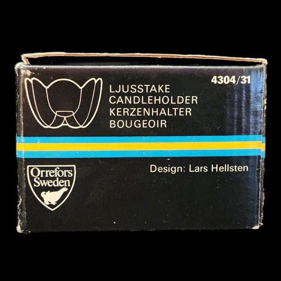 Vintage Orrefors Sweden One Taper Candleholder 4304/31 Lars Hellsten READ - Picture 8 of 9